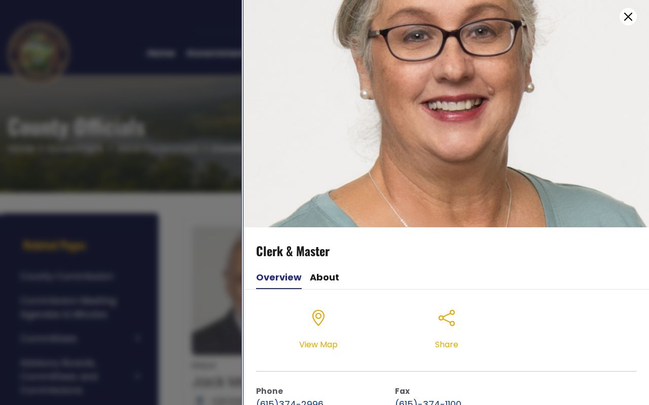 Trousdale County civil docket Clerk and Master contact
