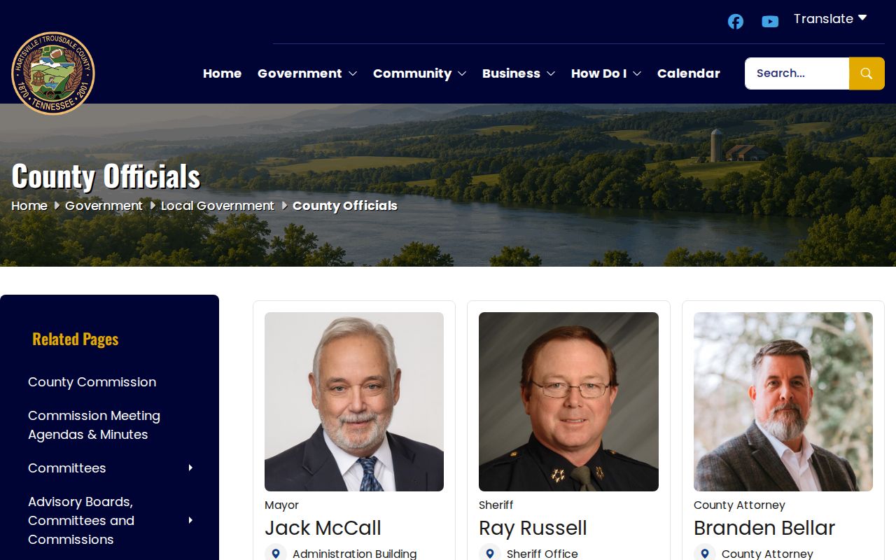 Trousdale County court docket officials and clerk directory